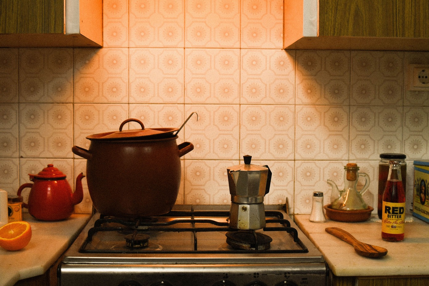 Stoves and cookware from the 80s.