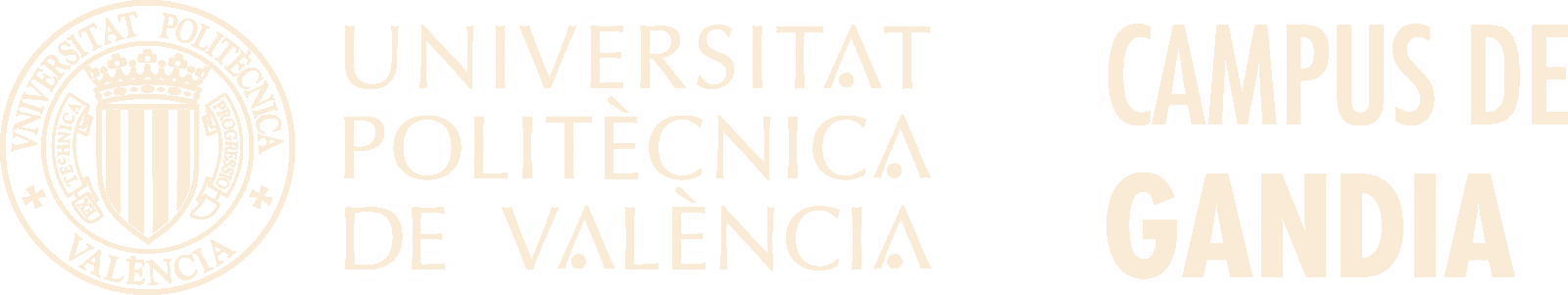 Logotipo blanco de la Universidad Politécnica de Valencia