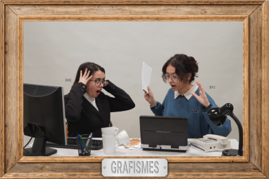 Foto del equipo de diseño gráfico